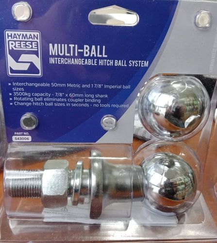 Tow-bar Multi Ball Kit 7/8 inch Shank 3500kg