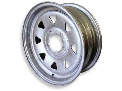 Wheel 14" 5x4 3/4 inch 8 Spoke Galvanised