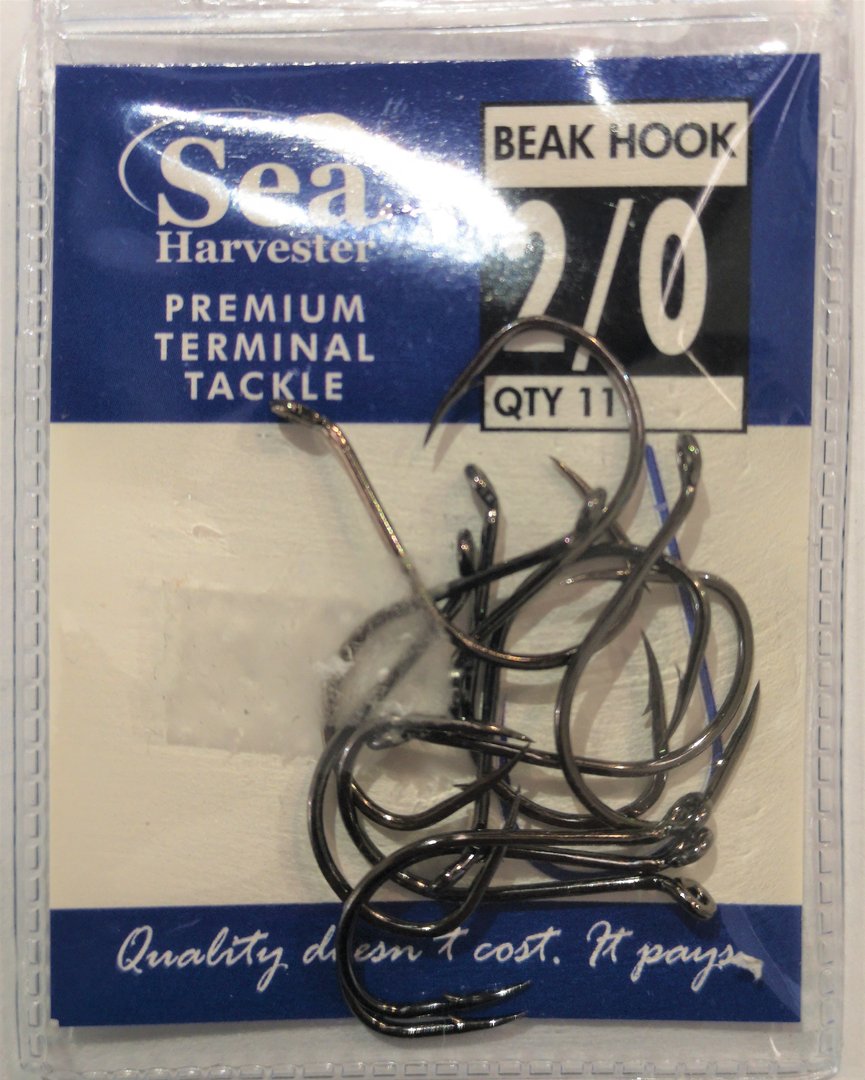 Sea Harvester Black beak hook 2/0 pkt 11 - Action Outdoors