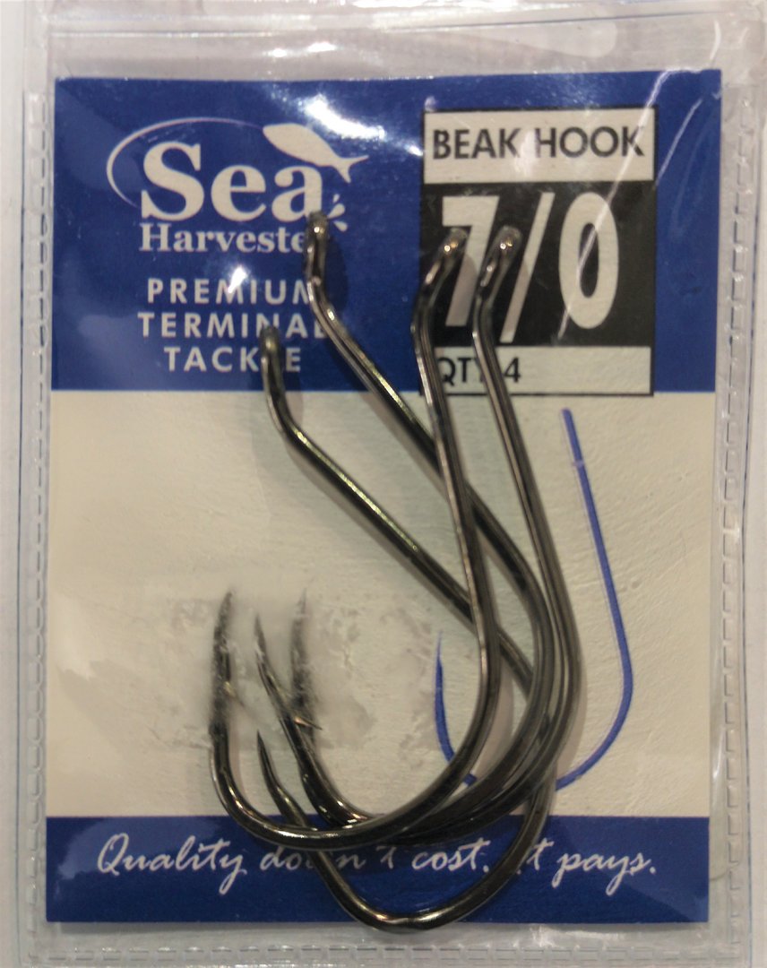 Sea Harvester Black beak hook 7/0 pkt 4 - Action Outdoors