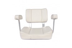 Captains Seat with Arm Rest - White