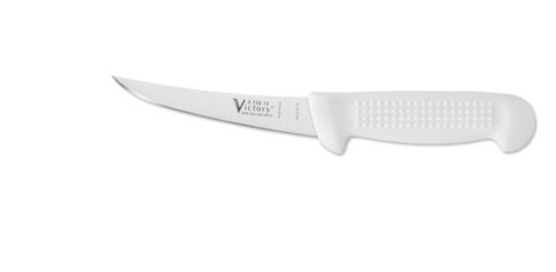 Narrow Curved Boning Knife 13cm White Handle