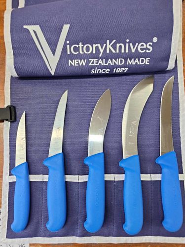 Victory Pro Grip Butchers Knife Set, Skinning, Boning, Slicing